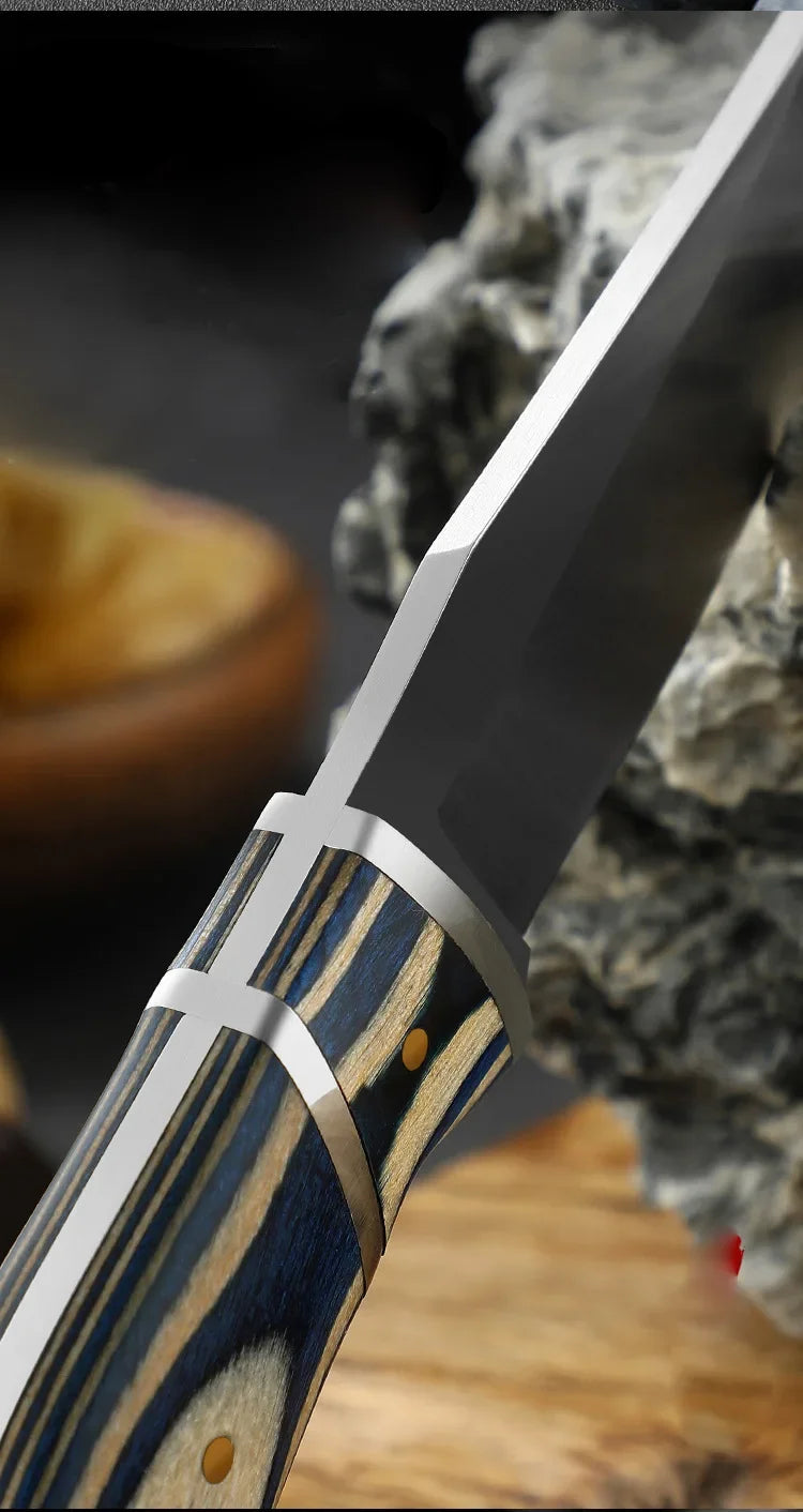 Couteau Multifonction Acier Inoxydable - Couteau de Cuisine Portable pour Fruits, Viandes et Camping