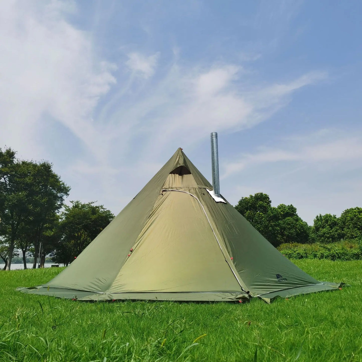 Tente Pyramide 3M pour Camping Extérieur - Imperméable, Coupe-Vent, Respirante, Convient à Toutes les Saisons