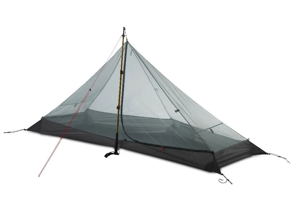 Tente Ultralégère FLAME'S CREED Lanshan 1 Personne - Tente de Trekking 3 Saisons en Silnylon 15D