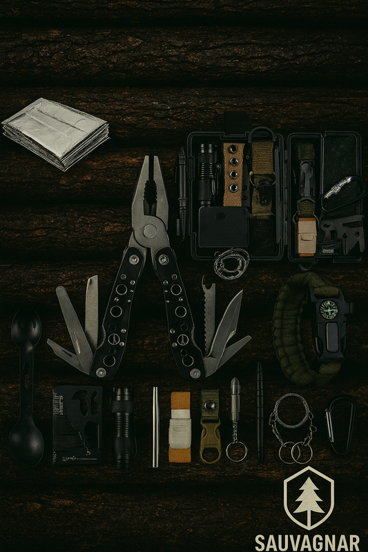 Kit de Survie Aventure et Camping - Équipement Complet pour Urgences