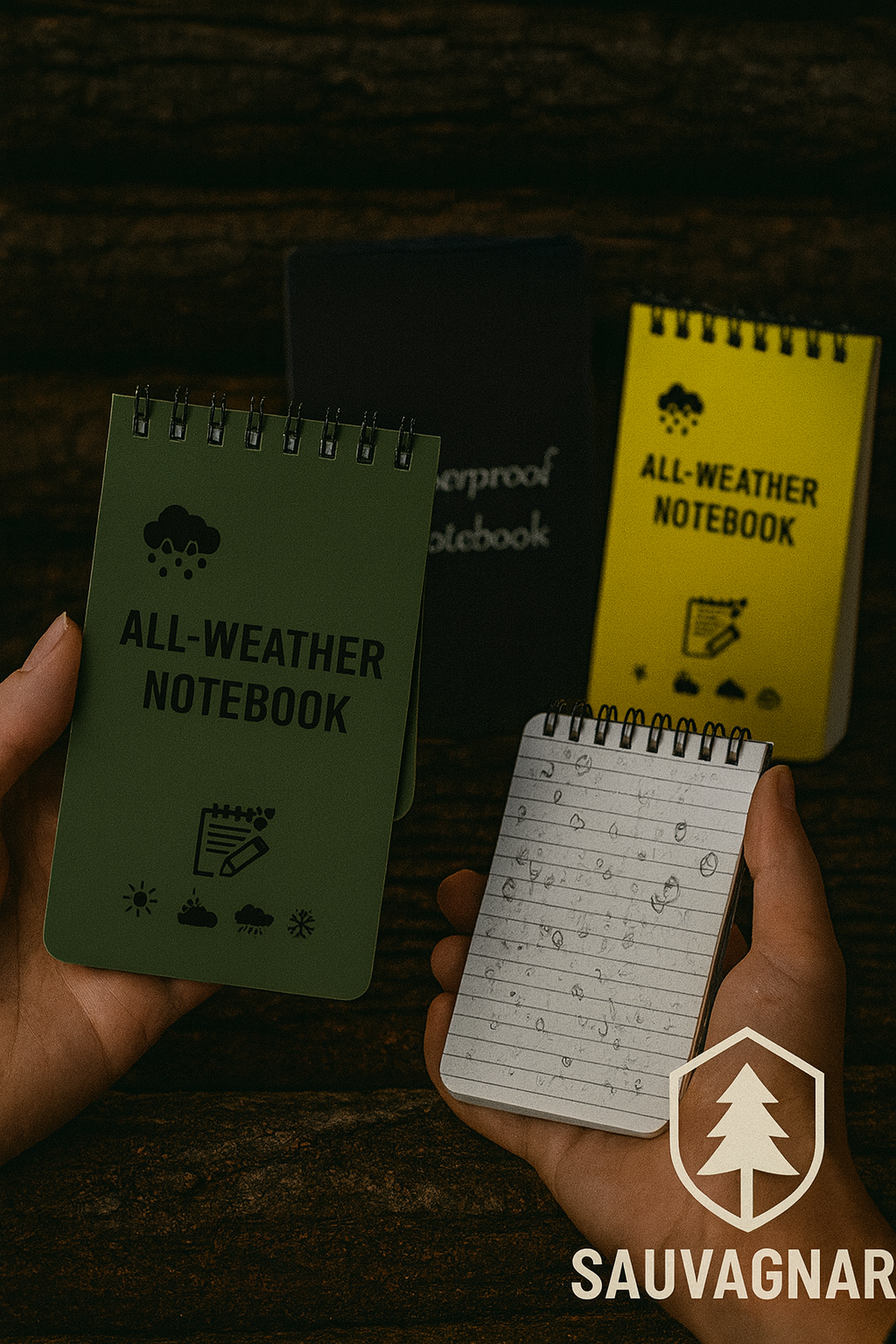 Bloc-notes de Poche Étanche Tactique - Carnet Spirale Pour Extérieur, Bureau, École