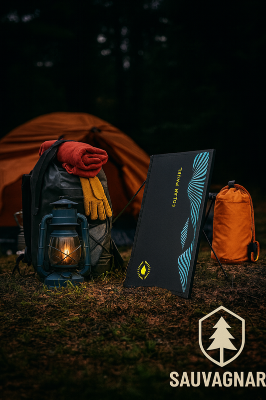 Sac de Panneau Solaire Pliable 1000W FOXSUR - Chargeur Solaire USB+DC pour Camping et Randonnée