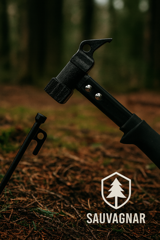 Marteau de Camping en Fonte avec Extracteur de Clous - Outil de Sécurité pour le Camping