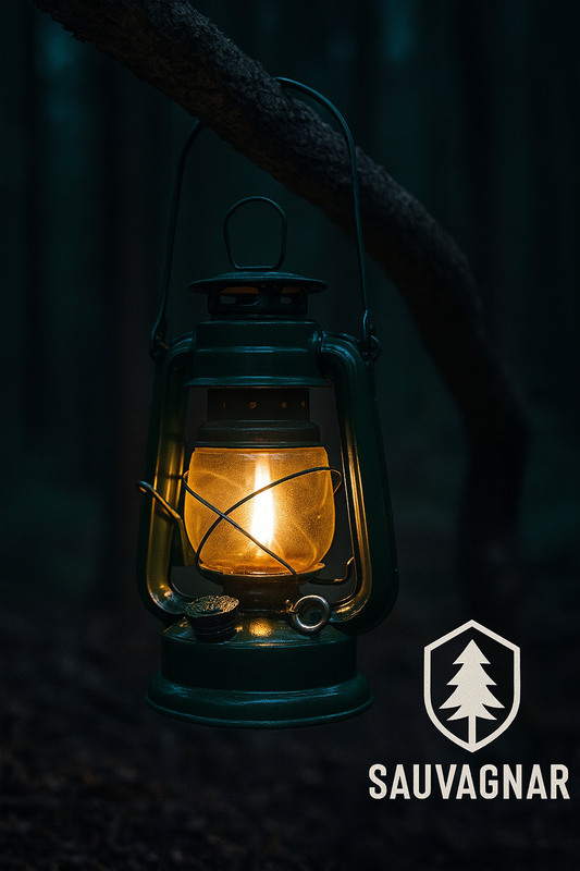 Lanterne Rétro à Kérosène – Lampe de Camping Portable en Métal (90 ml)