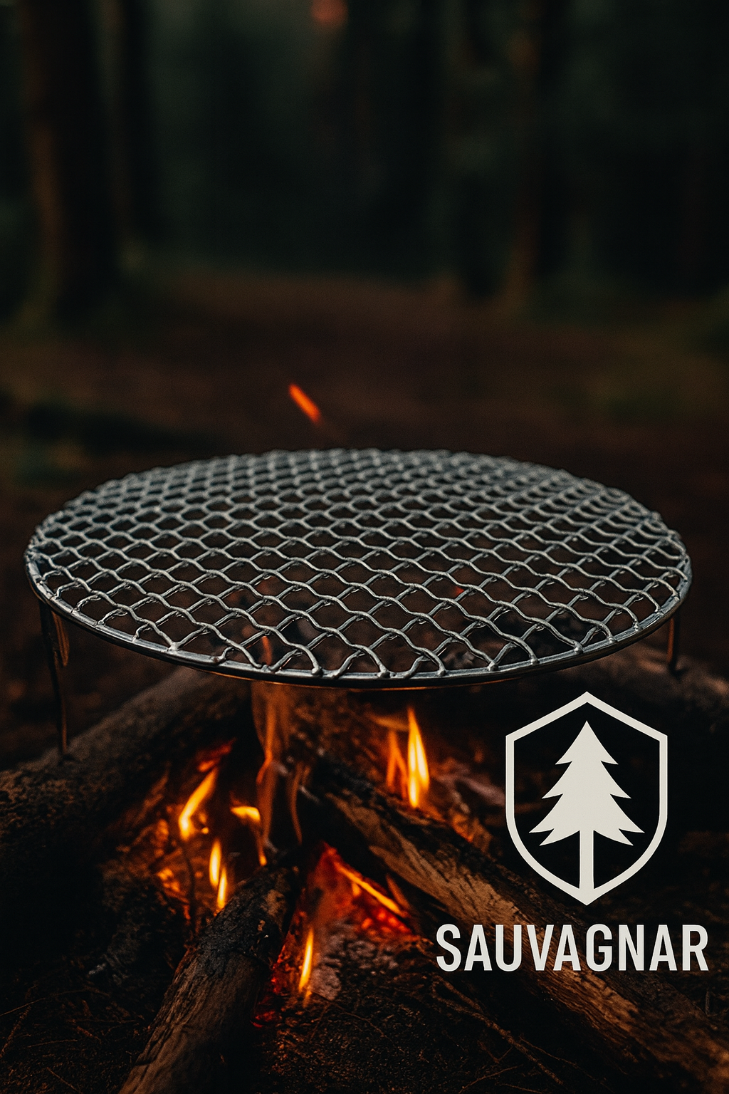 Grille BBQ Ronde en Acier Inoxydable – Grille de Cuisson et Fumage pour Barbecue & Camping