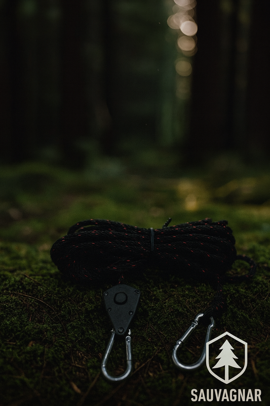 Lot de 6 Tendeurs de Corde pour Tente de Camping - Système de Poulie Rapide pour Auvents et Bâches