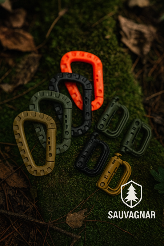 Mousqueton Tactique D-Ring Grimlock pour Attachement Système MOLLE