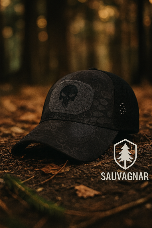 Casquette Camouflage Skull - Ajustable, Respirante et Protectrice pour Outdoor, Airsoft et Randonnée