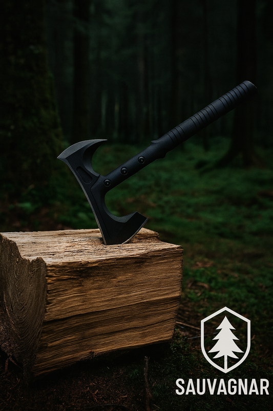 Hache Tactique de Survie Multifonction - Outil d'Urgence et Camping