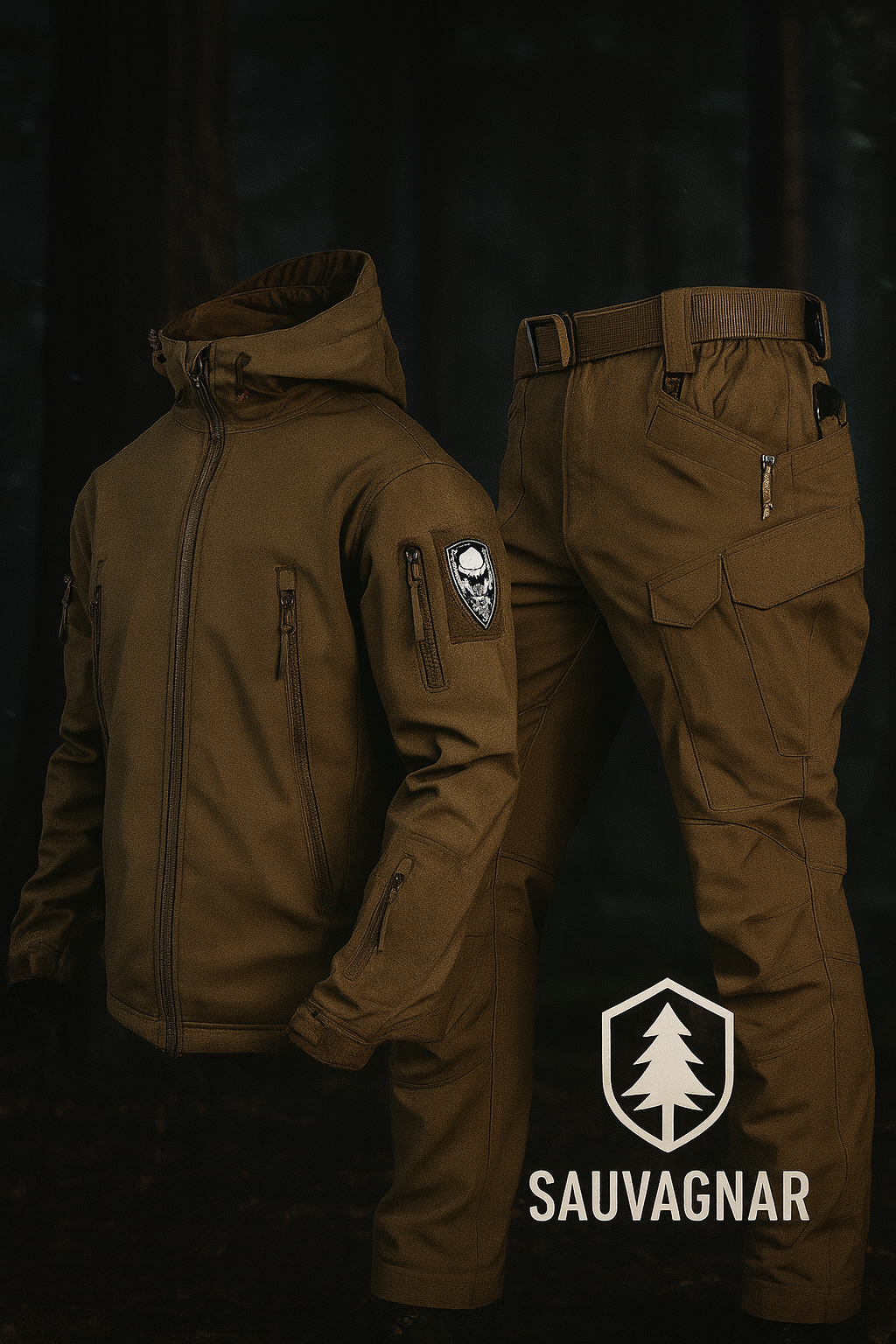 Ensemble de Vêtements d'Hiver Camouflage - Veste Épaisse pour Homme