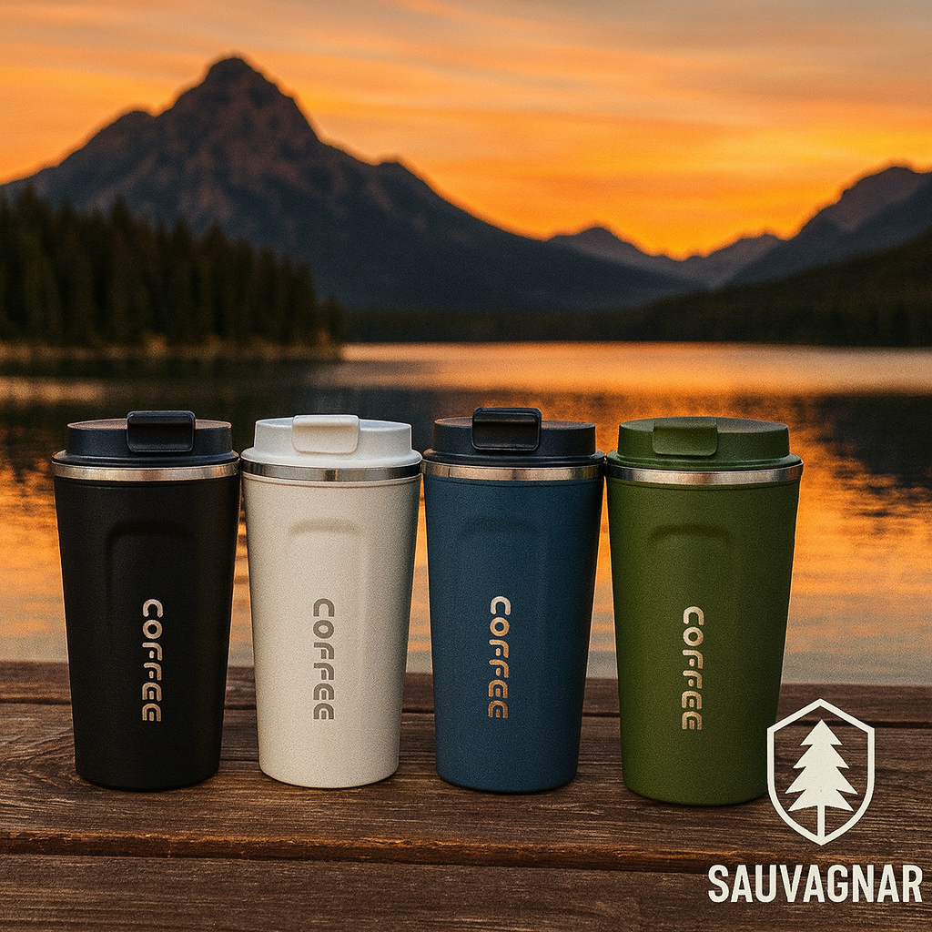 Mug de Voyage Isotherme en Acier Inoxydable 380ML/510ML - Étanche, Léger et Portable