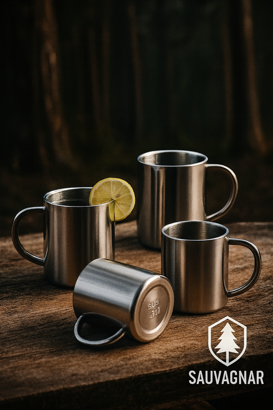 Mug Isotherme Double Paroi en Acier Inoxydable 220ml – Anti-Brûlure et Portable pour Café, Thé et Jus