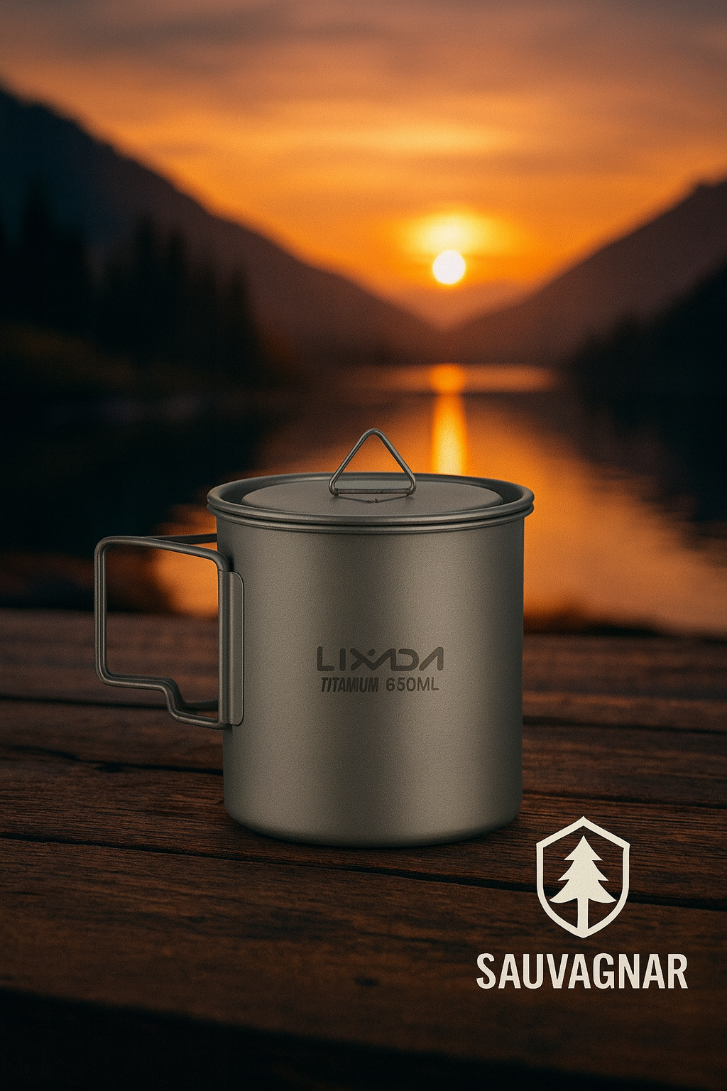 Tasse en Titane Ultralégère Lixada 650ml – Idéale pour Camping et Pique-nique