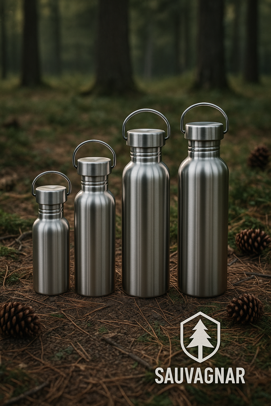 Bouteille d'Eau en Titane 600ml/750ml - Légère et Durable pour Camping et Randonnée