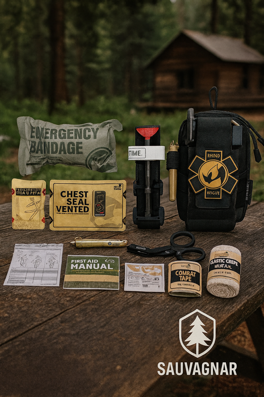 Pochette EDC Rhino Rescue – Kit de Premiers Secours Tactique & Trauma avec Système MOLLE