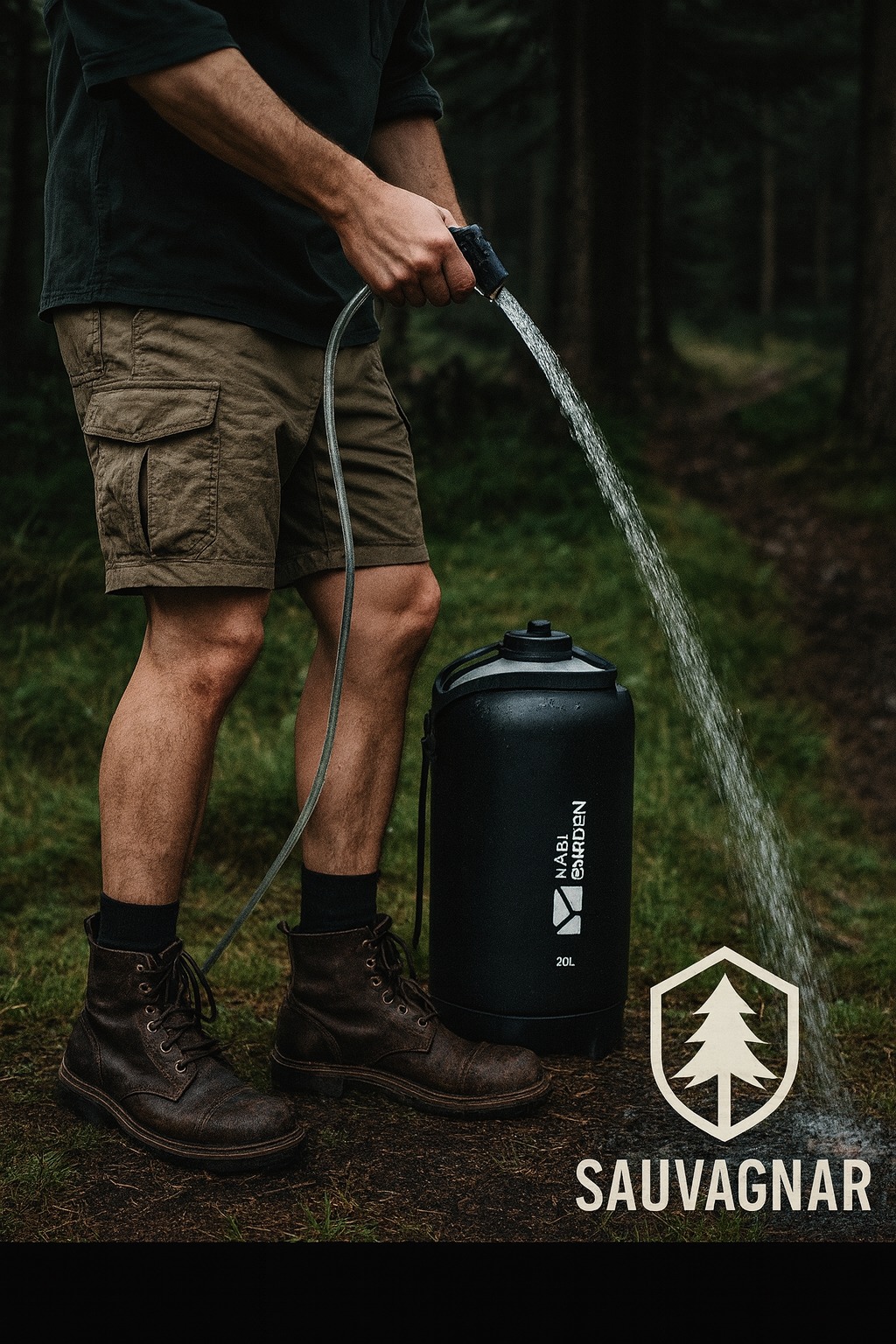 Douche Portable Mobi Garden pour Camping - Douche Solaire avec Pompe à Pied