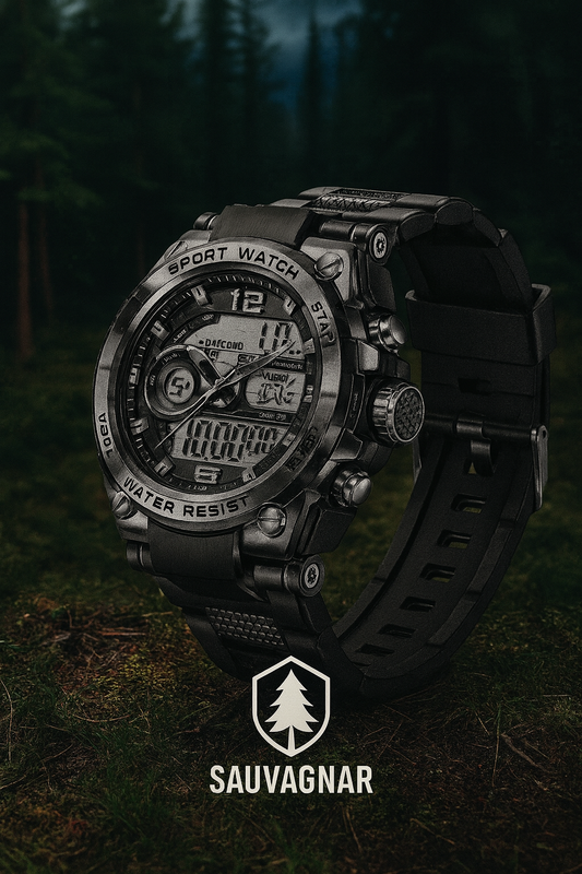 Montre Militaire LIGE pour Hommes - Étanche 50m, Numérique et Quartz, Sportive et Robuste