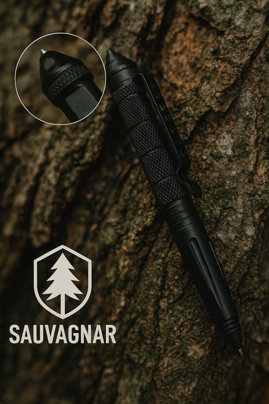 Stylo Tactique Multifonction en Aluminium - Outil de Survie et Brise-Vitre pour Camping