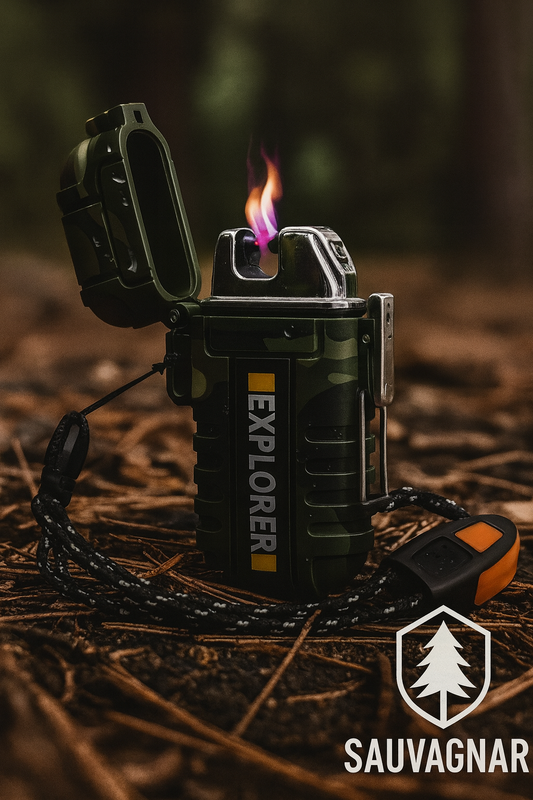 Briquet Électrique Plasma Rechargeable Étanche et Anti-Vent - Accessoire Parfait pour Camping et Fumeurs
