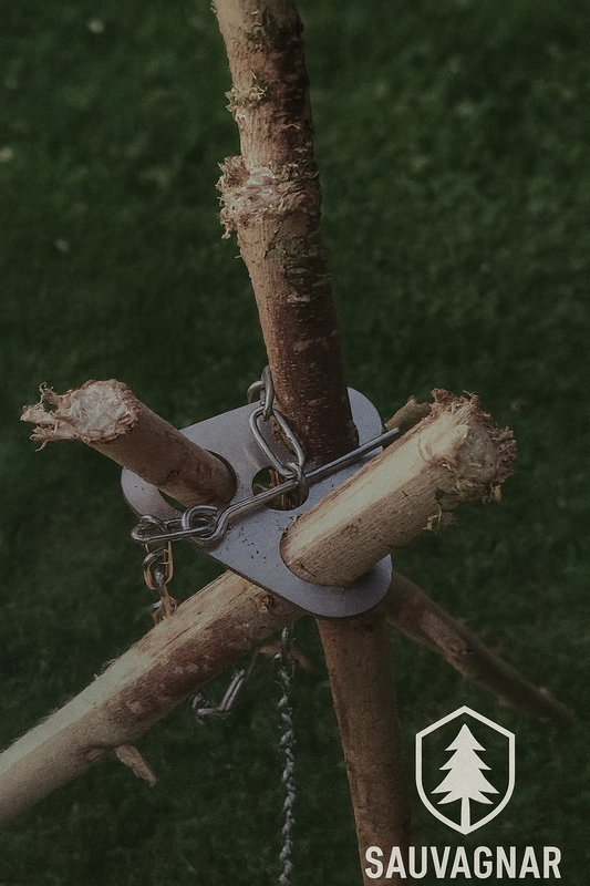 Trépied de Cuisine Extérieur Détachable – Support de Suspension pour Barbecue & Feu de Camp