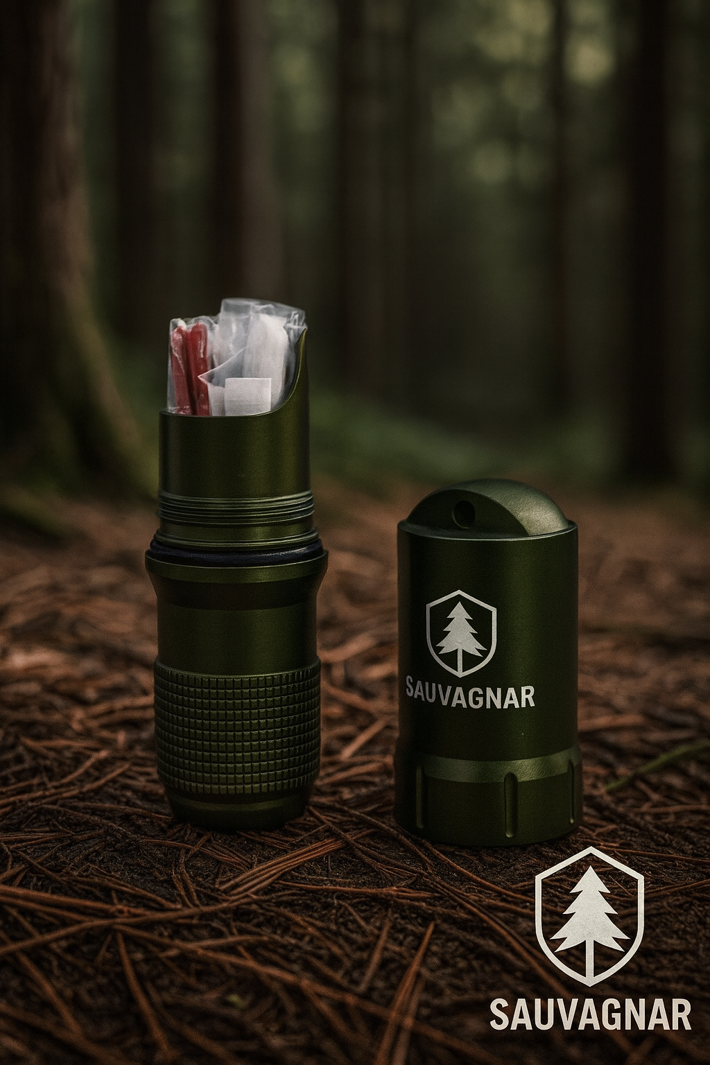 Boîte Étanche EDC Capsule pour Survie - Rangement Sûr et Durable