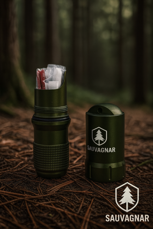 Boîte Étanche EDC Capsule pour Survie - Rangement Sûr et Durable