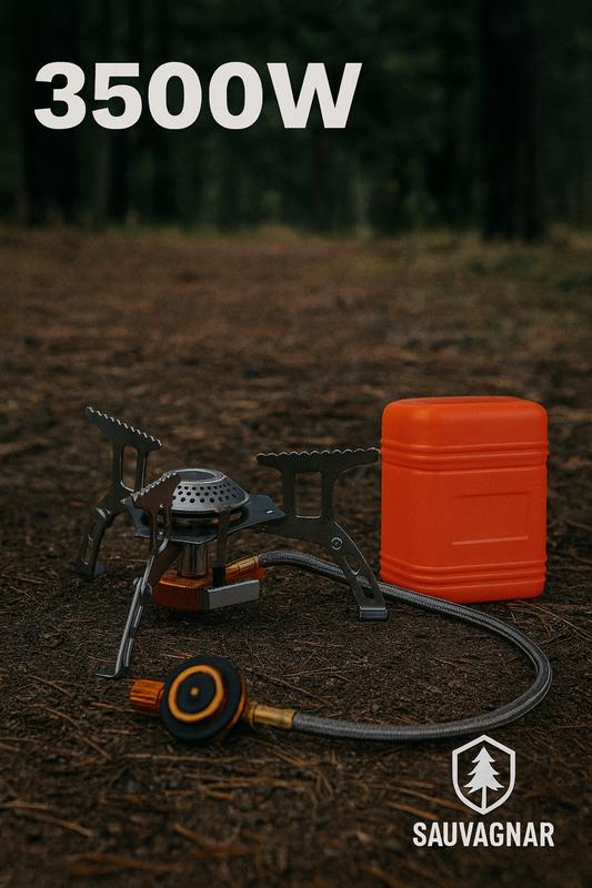 Réchaud de Camping Portable Pliable 3500W - Équipement de Cuisson pour Randonnée et Pique-nique