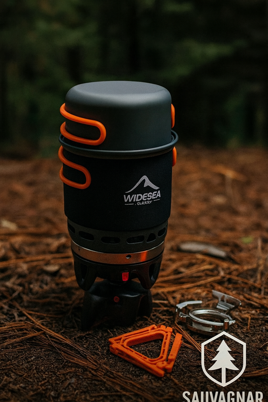 Système de Cuisson Widesea pour Camping avec Échangeur de Chaleur - Kit Complet pour Gastronomes Aventuriers
