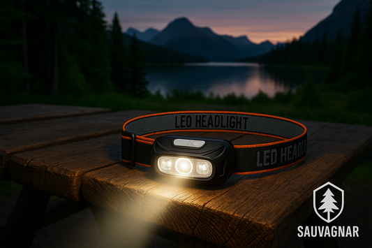 Mini Lampe Frontale LED Rechargeable avec Capteur - Lampe Frontale USB pour Camping et Pêche