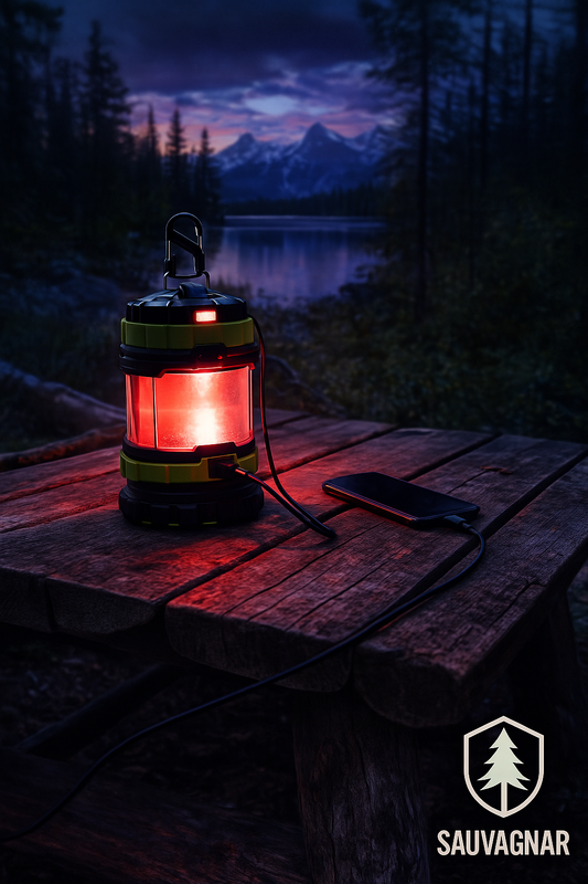 Lanterne de Camping Rechargeable avec Banque d'Énergie 3000mAh - Éclairage LED Multimode Étanche