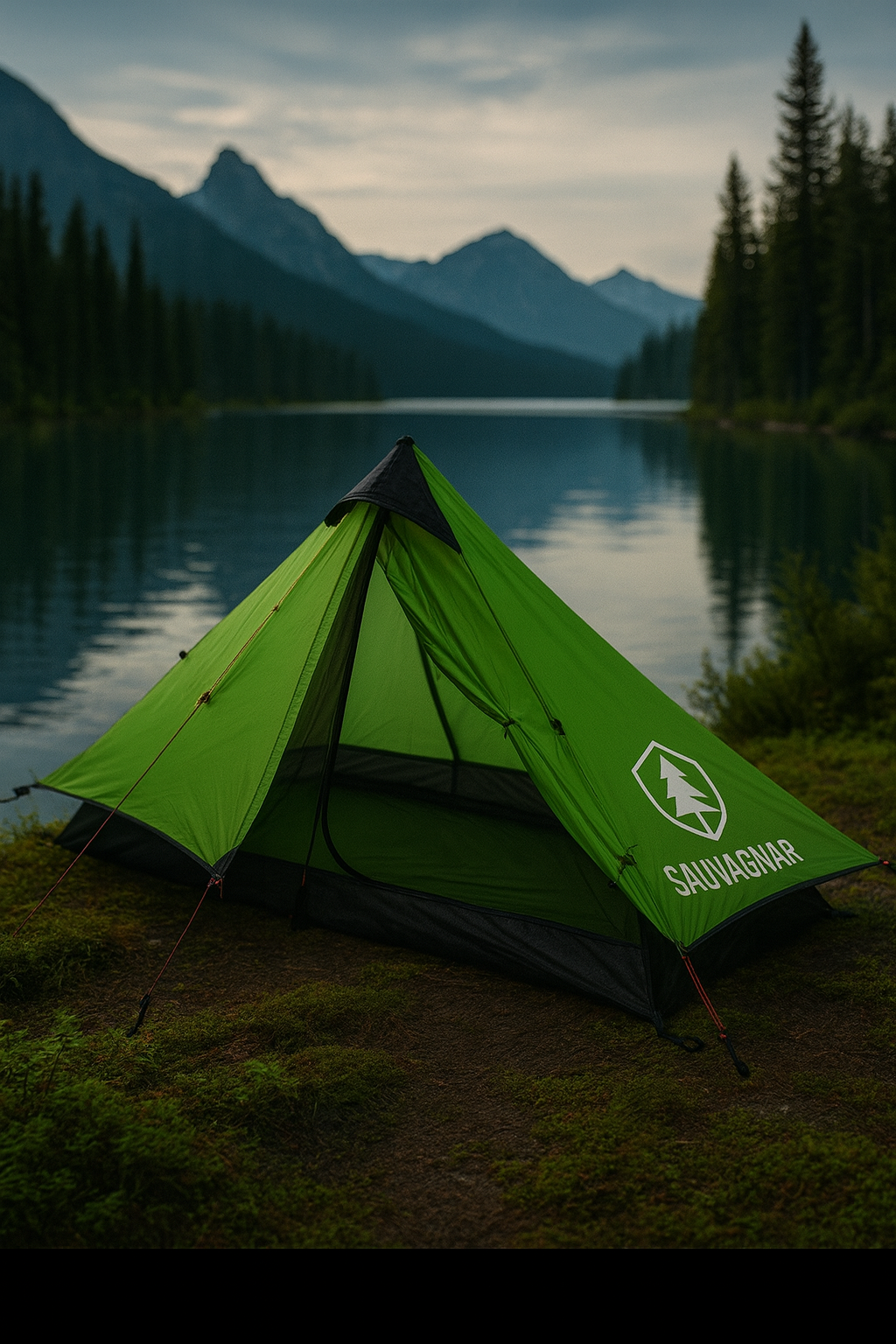 Tente Ultralégère FLAME'S CREED Lanshan 1 Personne - Tente de Trekking 3 Saisons en Silnylon 15D