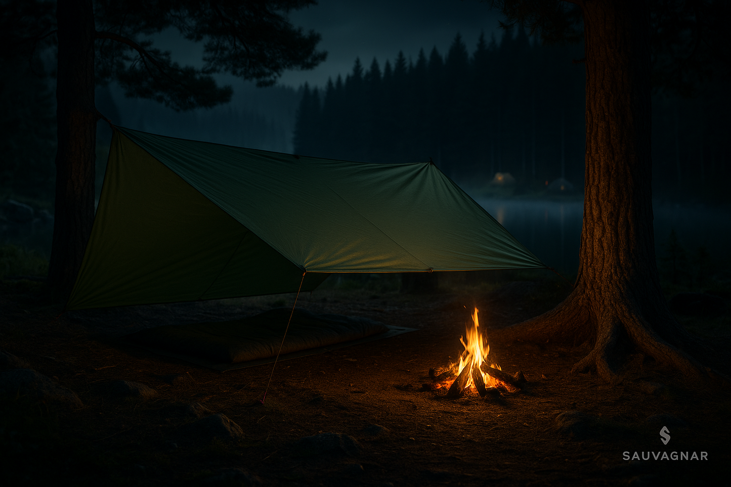 Bâche Ultralégère FLAME'S CREED - Abri Solaire MINI pour Camping, Imperméabilité 3000mm