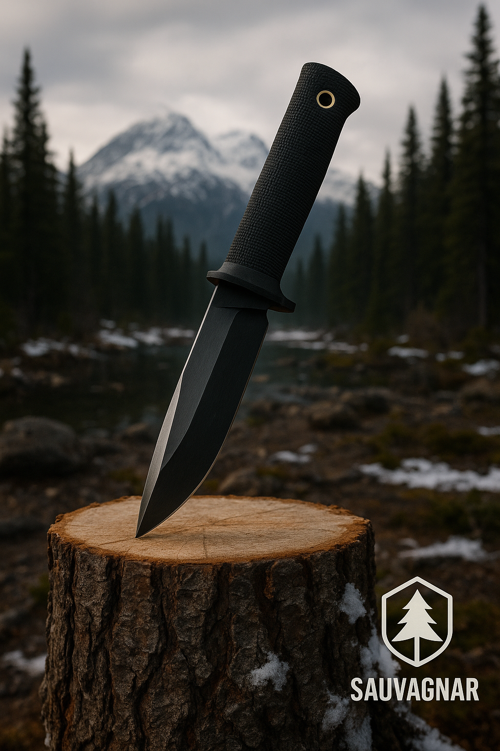 Couteau Droit de Camping Multifonction Portable – Lame Tranchante et Haute Dureté