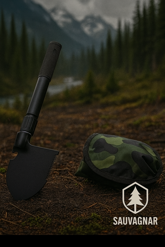 Pelle Pliante Portable pour Montage sur Véhicule - Outil de Survie Multifonction pour Camping