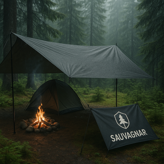 bache-Abri de Camping Étanche Camouflage – Tarp Léger pour Aventures en Plein Air