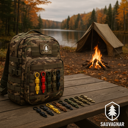 Kit 10 Fixations MOLLE Élastiques – Attaches Tactiques pour Sac à Dos | Outdoor & Survie