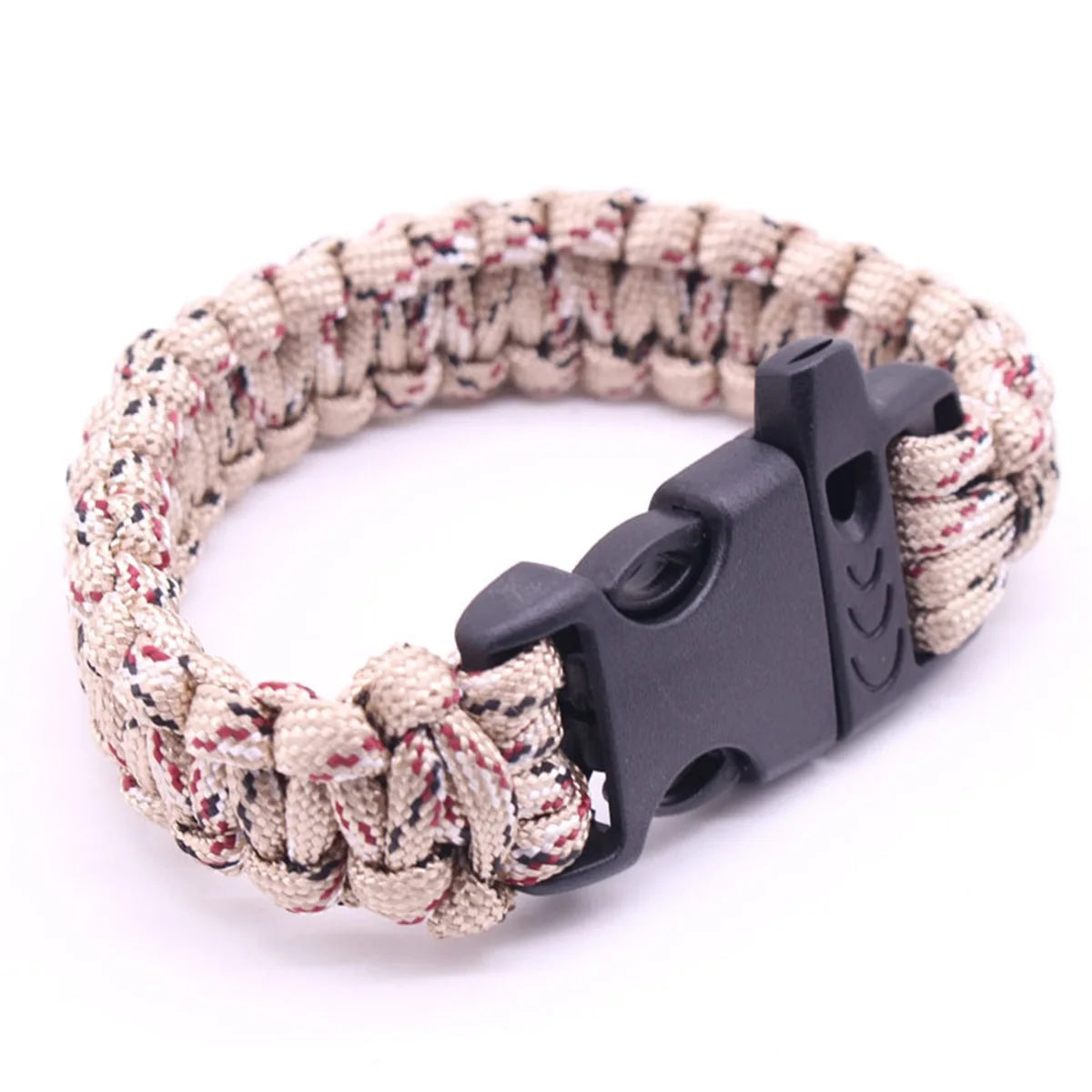 Bracelet de Survie Multifonction – Corde Parachute à 7 Brins avec Sifflet d'Urgence