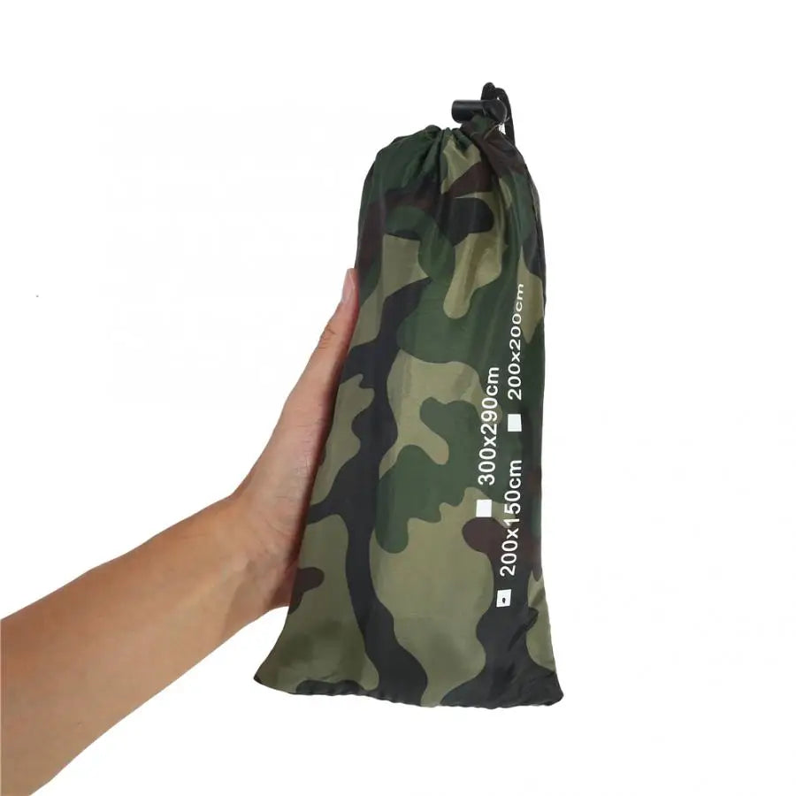bache-Abri de Camping Étanche Camouflage – Tarp Léger pour Aventures en Plein Air