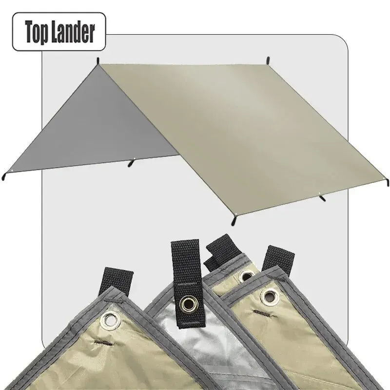 Bâche de Camping Imperméable Top Lander - Abri Solaire Ultraléger pour Plage et Jardin