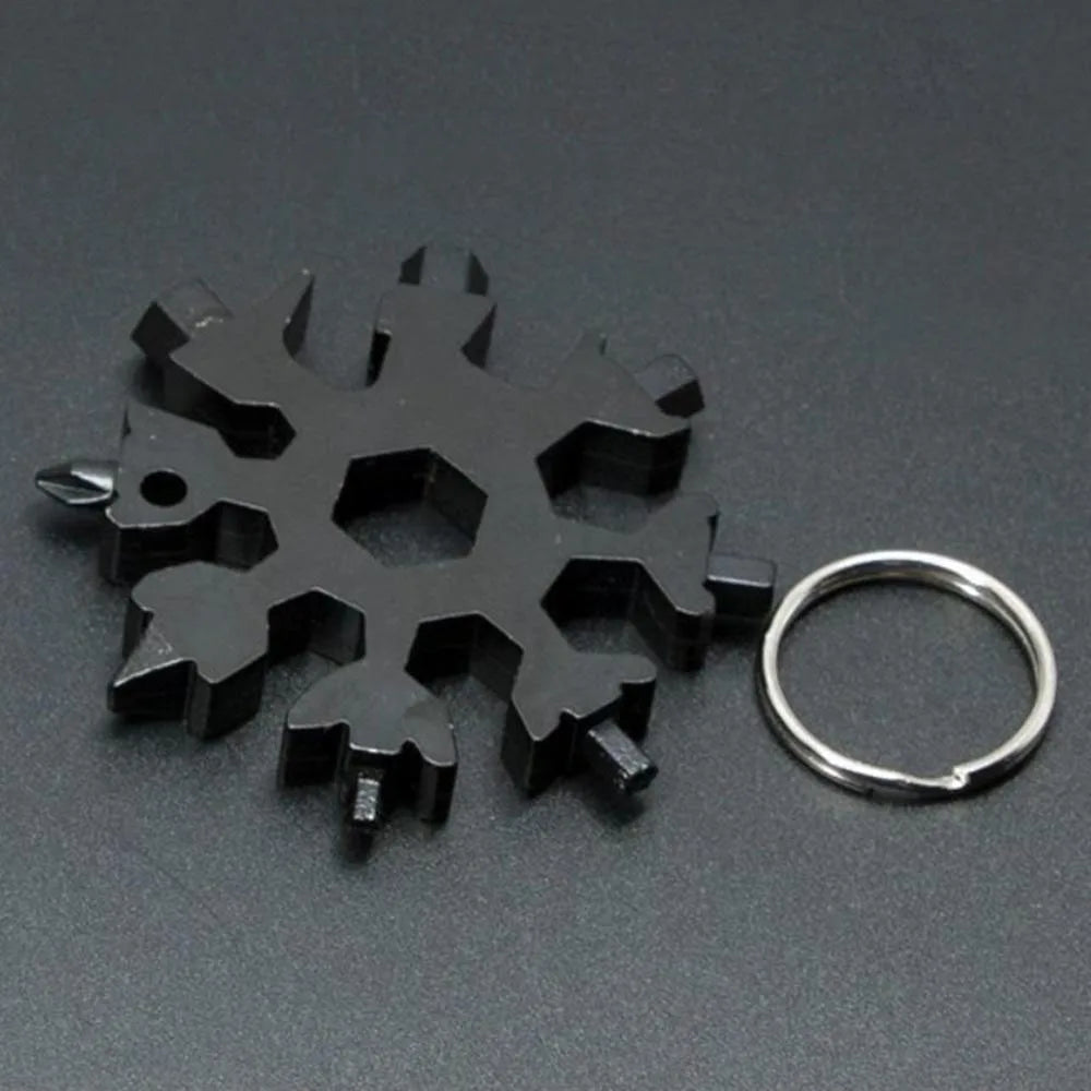 Multitool Snowflake 18-en-1 — Outil Multifonction Compact pour Outdoor & Bricolage
