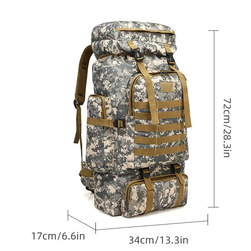 Sac à Dos Militaire Camouflage - Grande Capacité Étanche pour Hommes