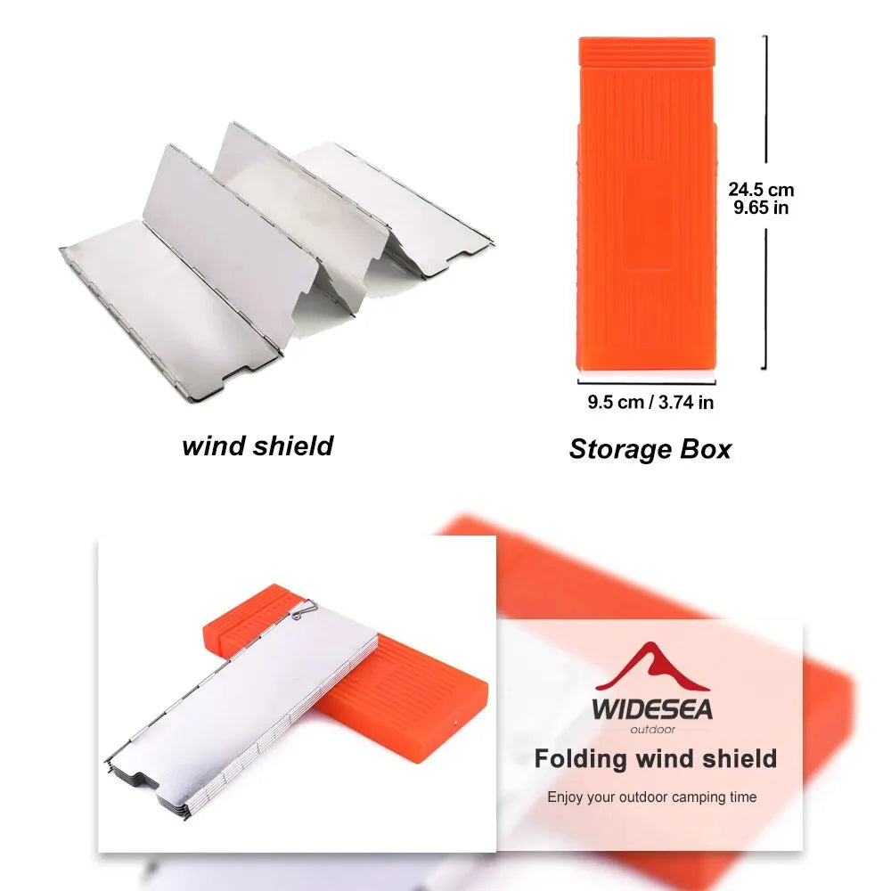 Écran Pare-Vent Pliable pour Réchaud de Camping - 9/10 Panneaux en Aluminium