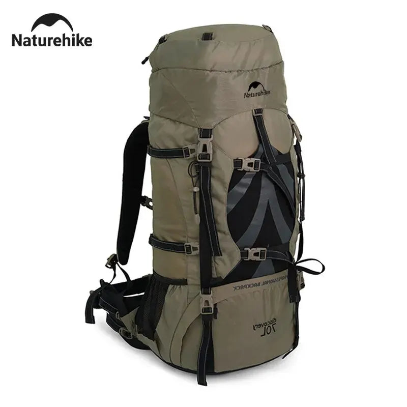 Sac à Dos de Camping Naturehike 70L - Grande Capacité Ergonomique avec Housse de Pluie