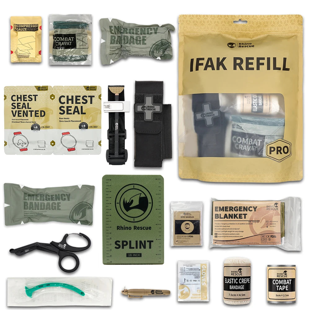 Kit Premier Secours Tactique IFAK RHINO RESCUE – Équipement d’Urgence Survie & Outdoor