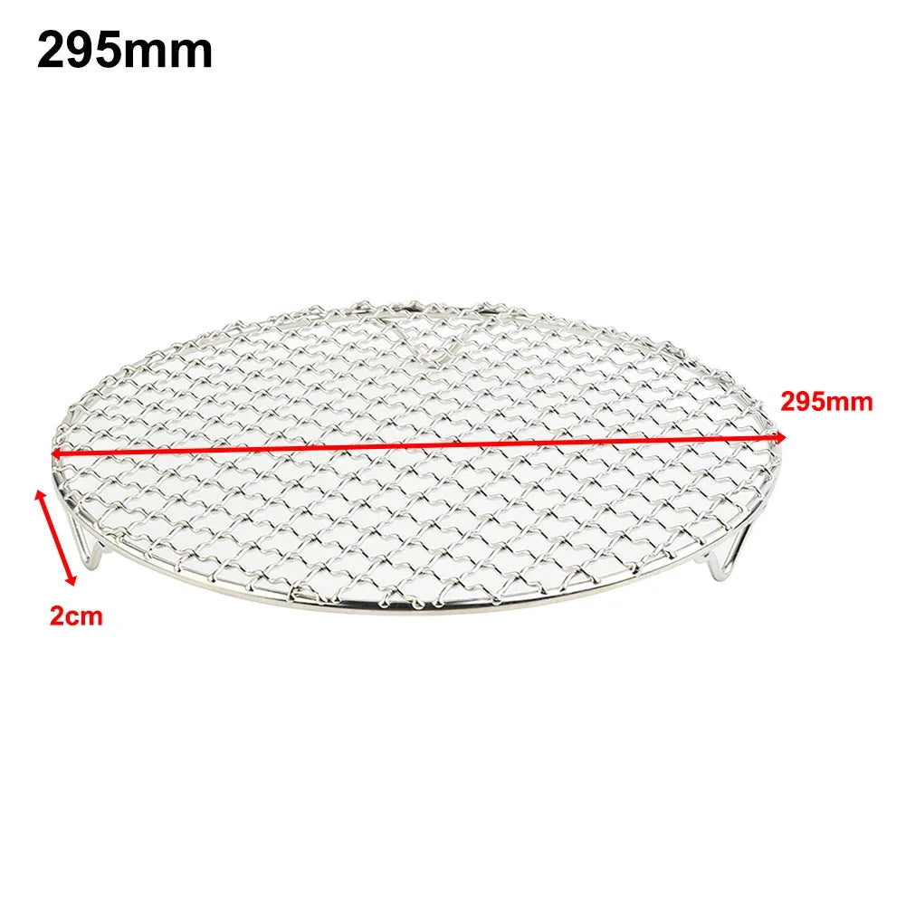 Grille BBQ Ronde en Acier Inoxydable – Grille de Cuisson et Fumage pour Barbecue & Camping