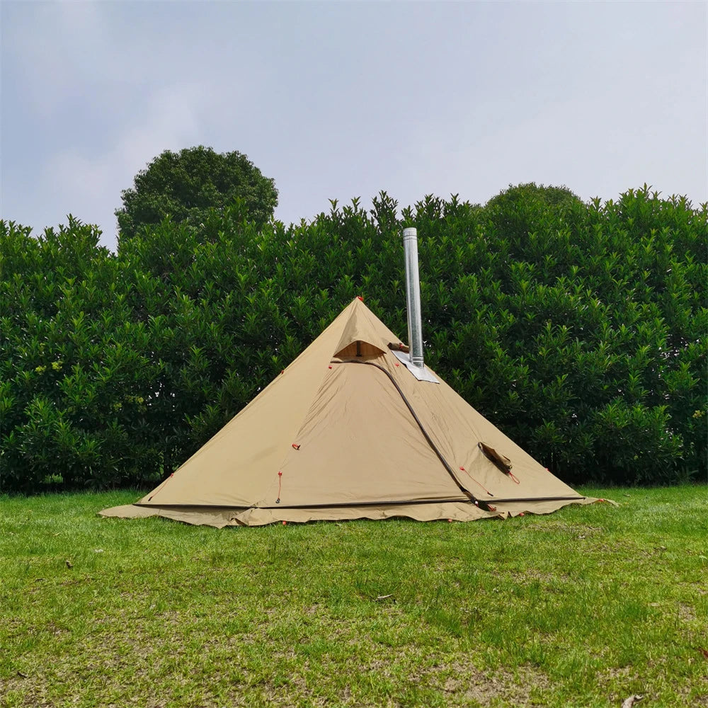 Tente Pyramide 3M pour Camping Extérieur - Imperméable, Coupe-Vent, Respirante, Convient à Toutes les Saisons