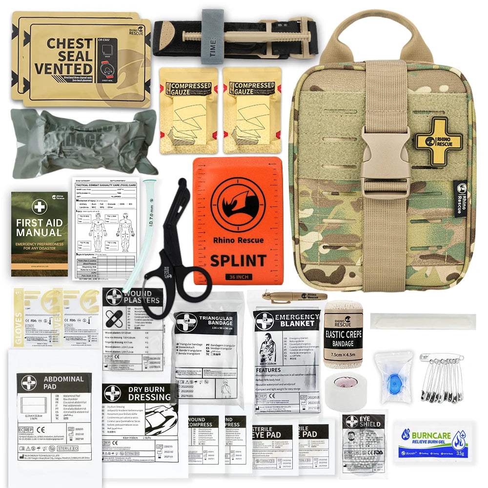 Kit de Premiers Secours Tactique IFAK RHINO RESCUE – Équipement de Survie Médicale Ultime