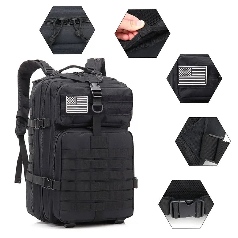 Sac à Dos Tactique QT&QY 30L / 45L – Molle Militaire Outdoor pour Randonnée, Trekking & Survivalisme