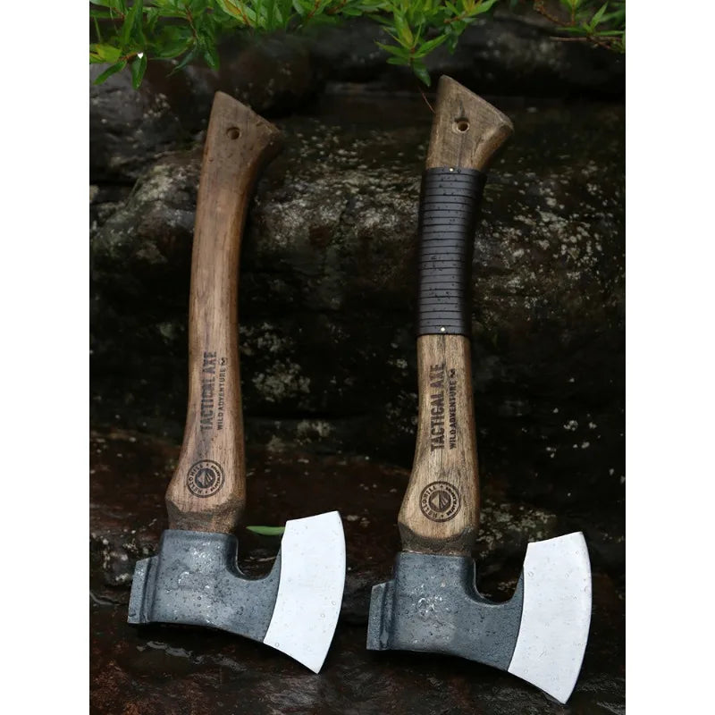 Hache de Camping et de Chasse en Acier à Haute Teneur en Manganèse - Tomahawk Polyvalent et Portable