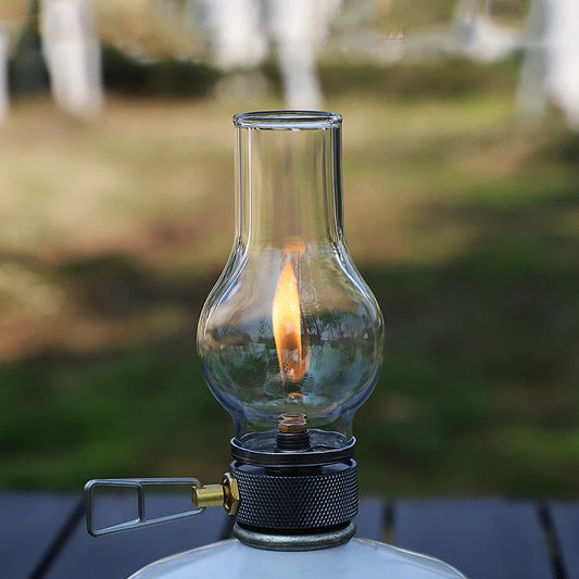 Lampe à Gaz Camping Portable – Mini Lampe à Bougie au Butane | Lumière Ambiance Outdoor